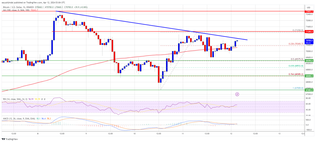 Bitcoin Price Eyes Upside Break, Can Bulls Send BTC To $75K?