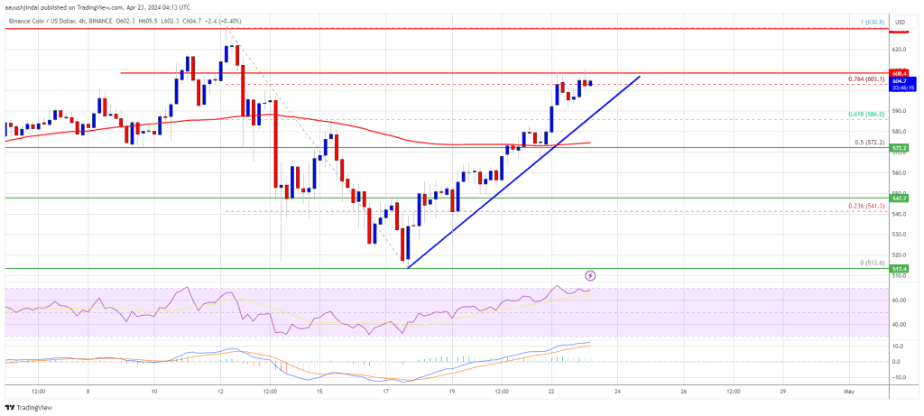 BNB Price Reclaims $600 and Bulls Could Now Aim For New 2024 High