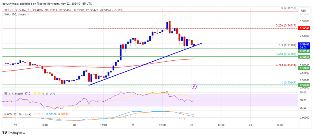 Will XRP Price Hold 100 SMA and Trigger a Fresh Increase?