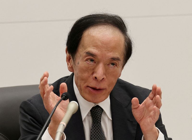 BOJ's Ueda vows to keep hiking rates with focus on risks