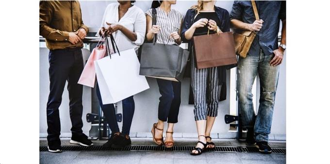 group of shoppers